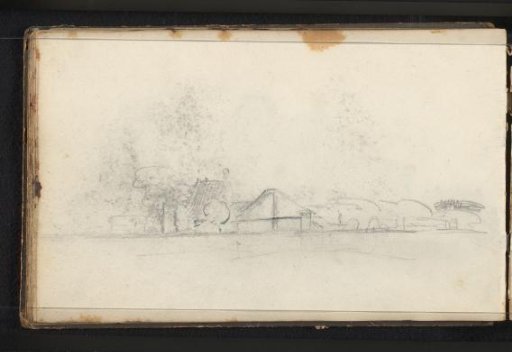 Landscape with buildings and trees