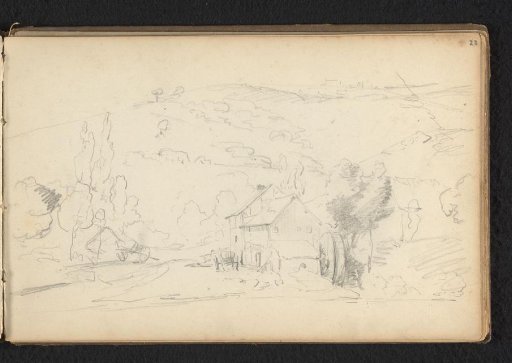 Hilly landscape with farm