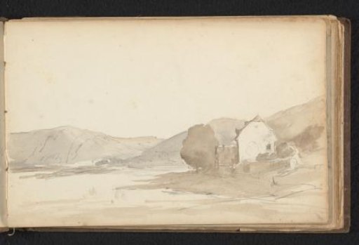 Hilly landscape with house