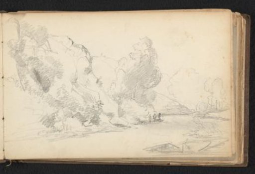 Hilly landscape with river