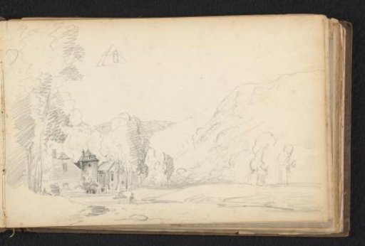 Hilly landscape with village