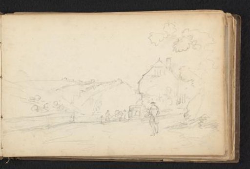Hilly landscape with house