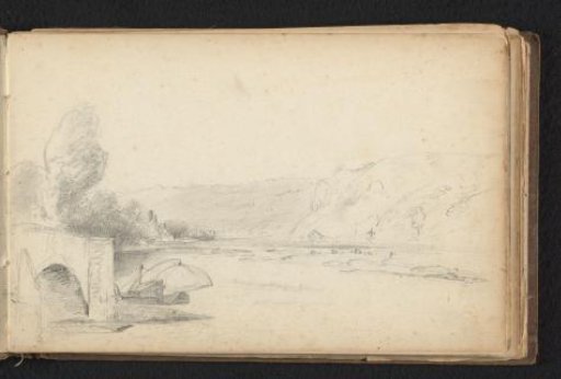 Hilly landscape with river