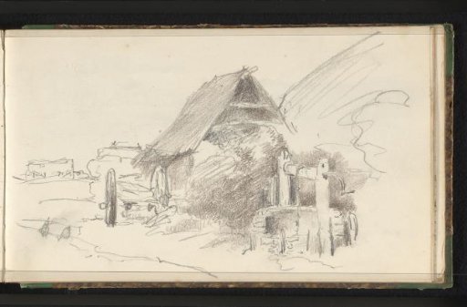 Farmhouse with a water well