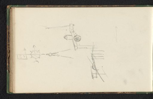 Sheet with various parts of a church