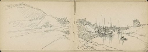 Ships on the Prins Hendrikkanaal at Katwijk aan Zee