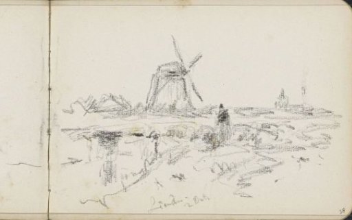 Landscape with a mill at Lienden