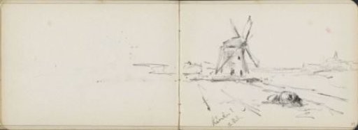 Landscape with a mill at Lienden