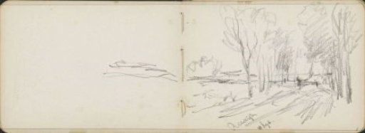 Figures on a tree-lined avenue at Reeuwijk