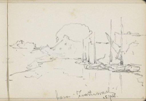 Sailing boats in the harbor of Zwartewaal