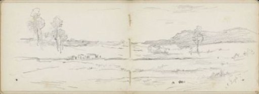 Landscape with houses on the water