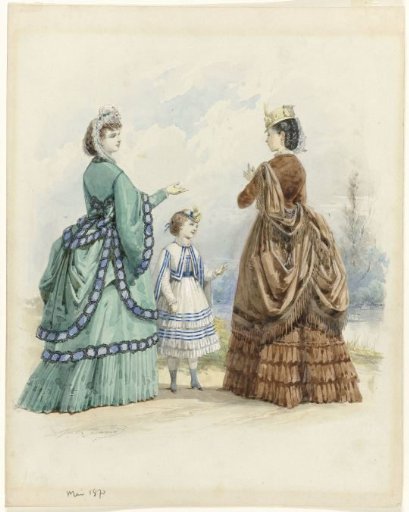 Two women and a girl, May 1870