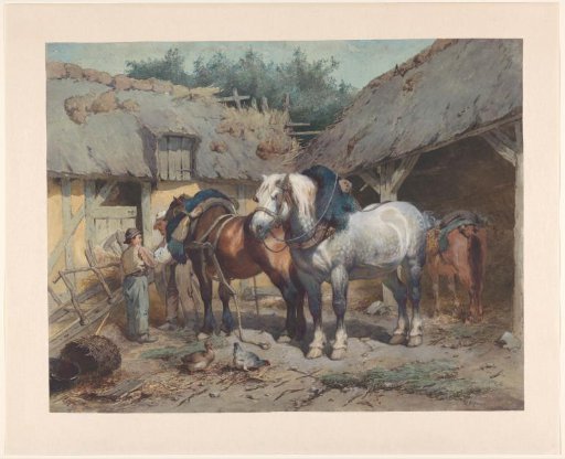 Horses at a Stable