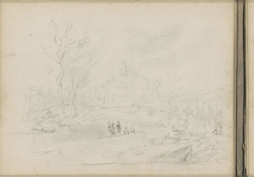 Landscape with figures on a path