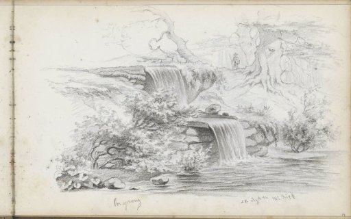 Waterfall at the Oorsprong estate in Oosterbeek
