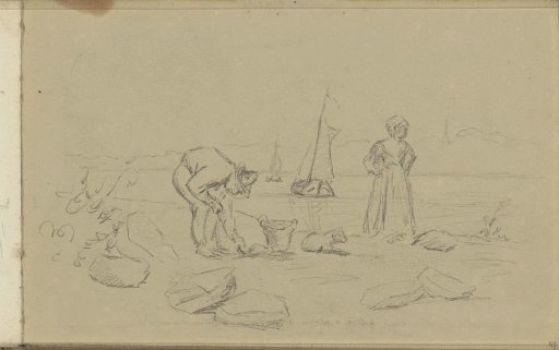 Two potato diggers along a quay