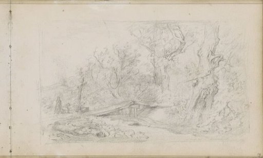 Landscape with Two Figures at a Cross and Bridge