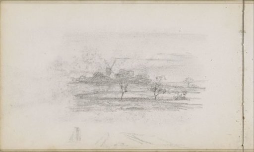 Hilly landscape with a mill