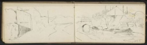 Landscape with water at Kamerik and a haystack