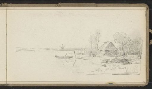 Farmhouse by a waterside