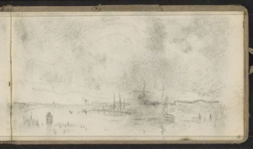 River landscape with mill