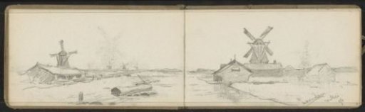 Landscape with mills near Zaandam