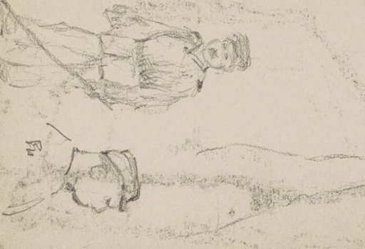 Man with a cap and walking stick