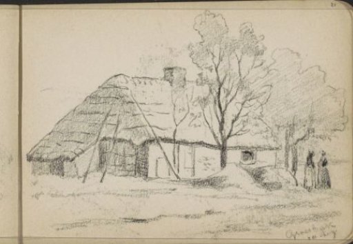 Two Peasant Women by a Farmhouse at Groesbeek