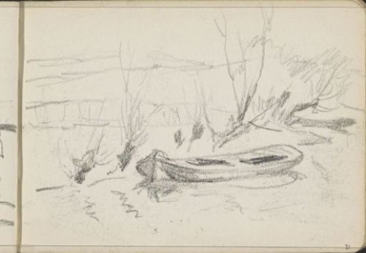 Moored Rowing Boat by the Water