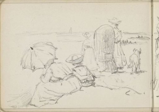Figures on the beach