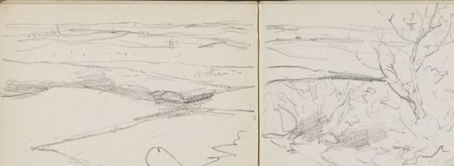 Landscape with a road along the water