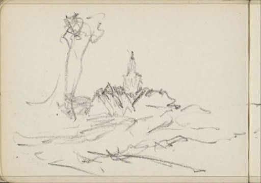 Landscape with a church tower