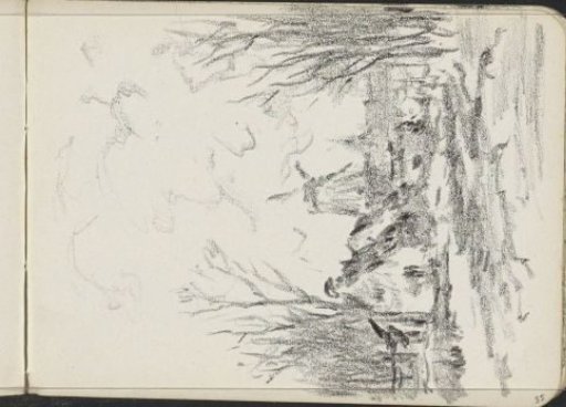 Landscape with farmhouses and a mill
