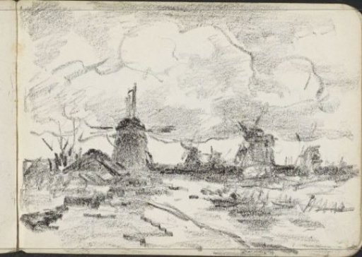 Landscape with mills