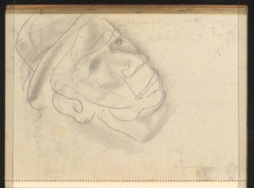 Man's head with hat
