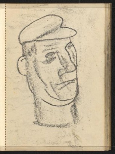 Man's head with cap