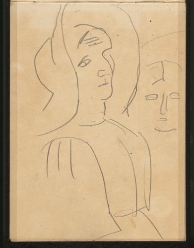 Two figures with a hat
