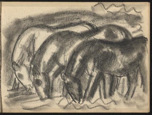 Three Grazing Horses