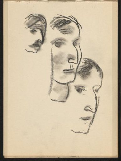 Three Faces Seen in Profile