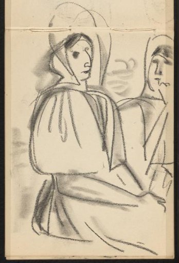 Two Seated Women with a Hat