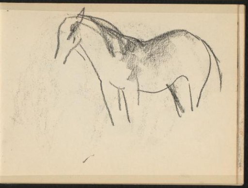 Standing Horse Seen in Profile