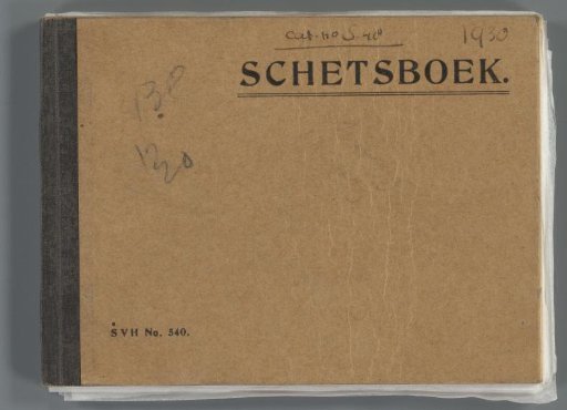 Sketchbook with 26 leaves
