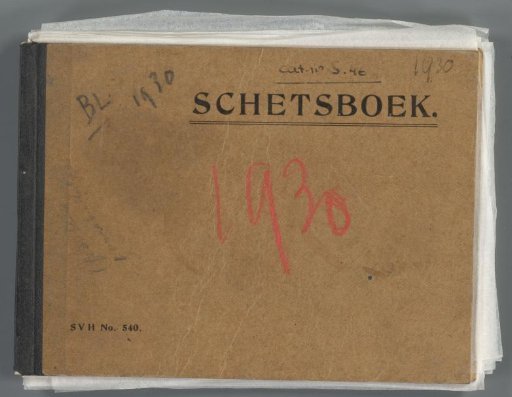 Sketchbook with 23 leaves