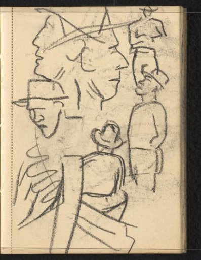 Man with hat in various poses
