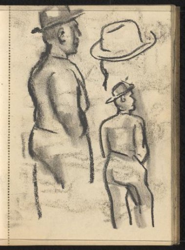 Man with hat seen from behind