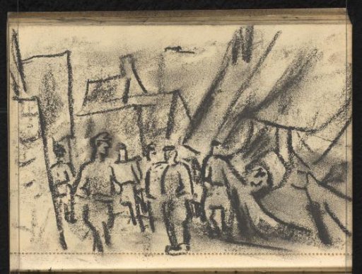 Figures in the harbor of Spakenburg