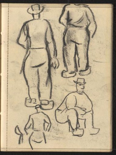 Man with hat and clogs in various poses
