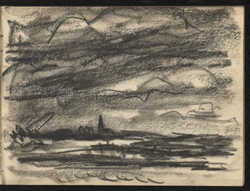 Low landscape with a village