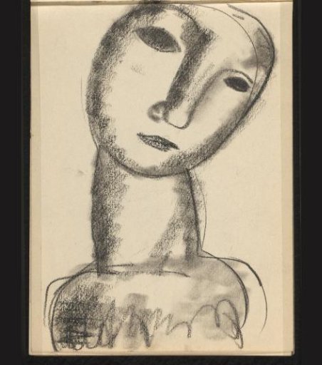 Figure with a long neck