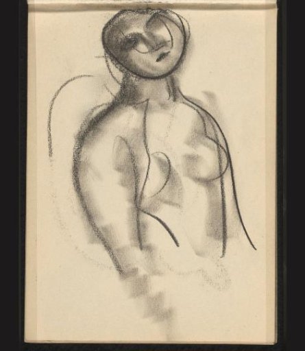 Figure with the head turned sideways